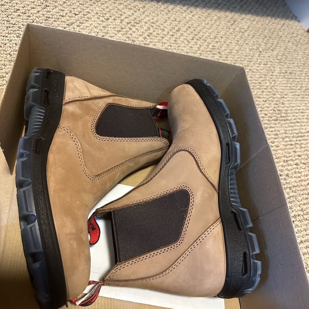 Redback Boots Tan Black Chelsea Work Boots